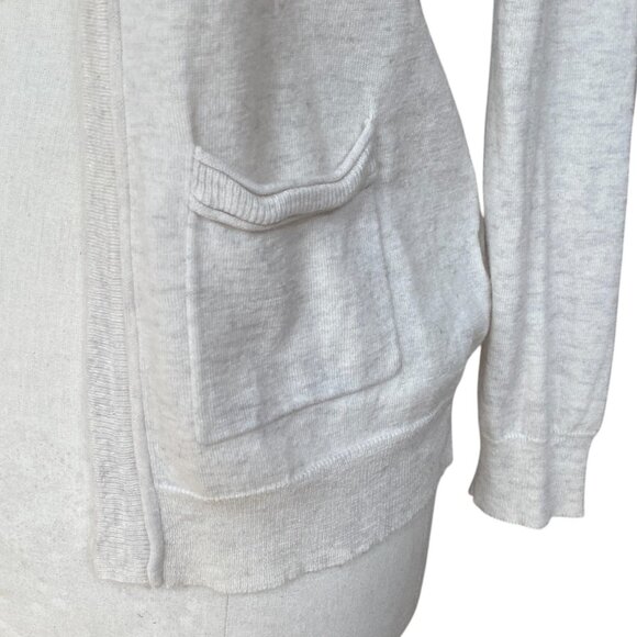 Banana Republic Wool Cashmere Open Cardigan Coastal Grandma Academia Basic-M - Picture 5 of 13